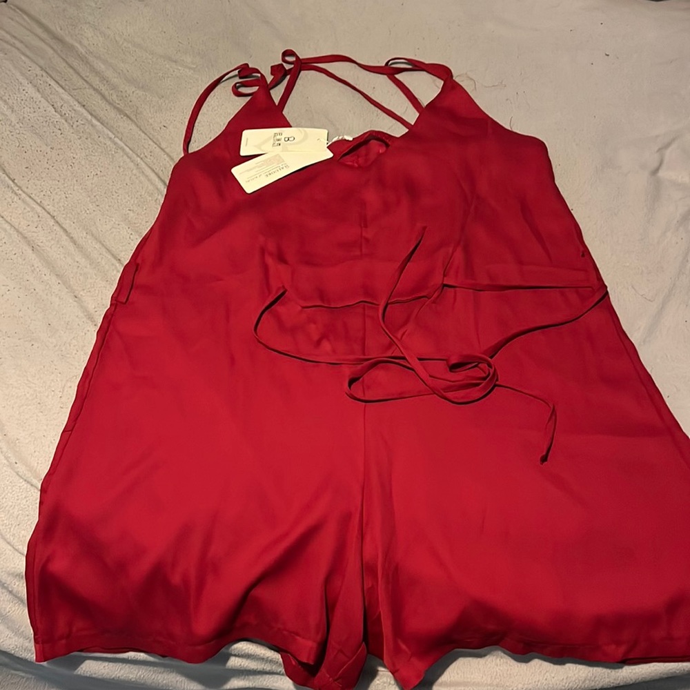 NEVER WORN, red romper